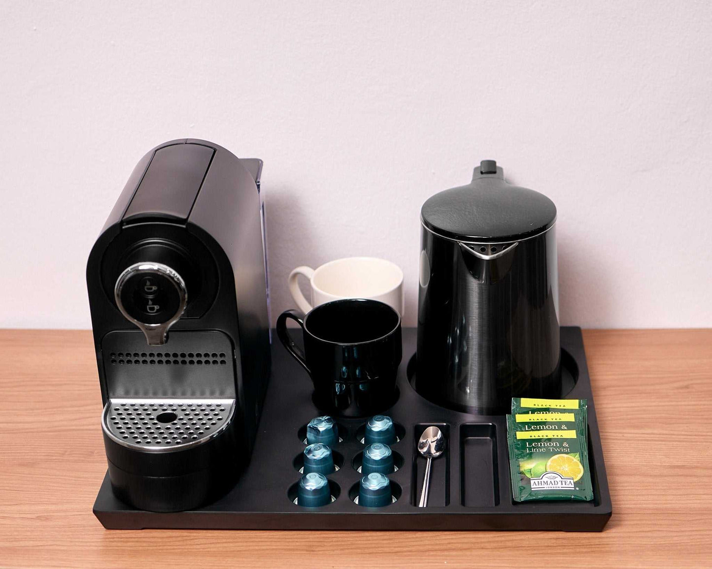Coffee Machine and Electric Kettle Welcome Tray - Serene Hospitality Solutions