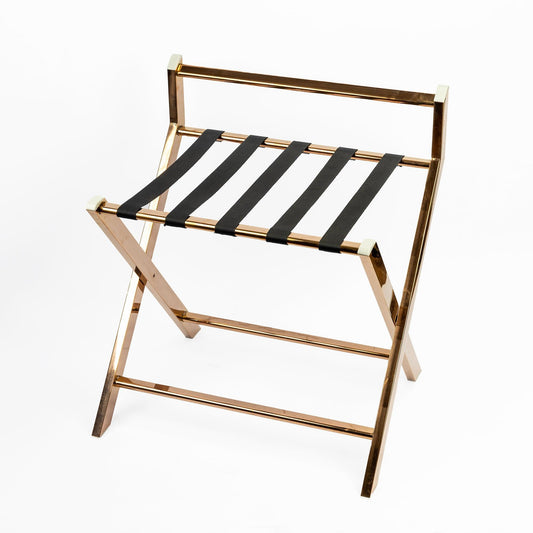 Rosegold Stainless Steel Luggage Rack - Serene Hospitality