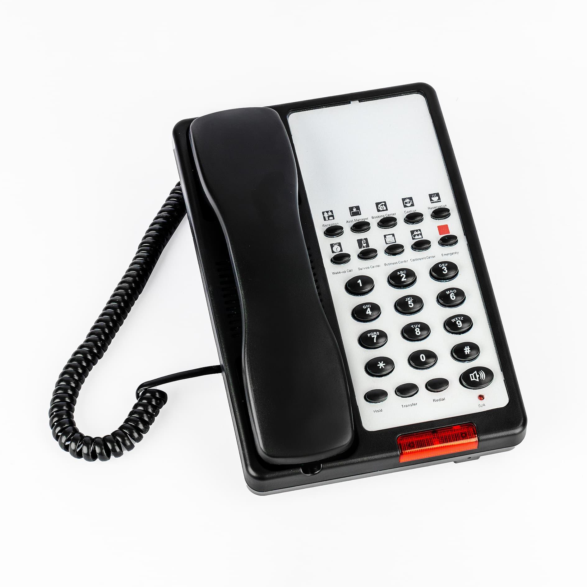 SN - 0001B Black Telephone - Serene Hospitality
